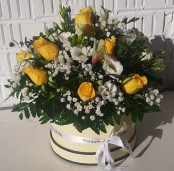 Yellow Rose Hat box